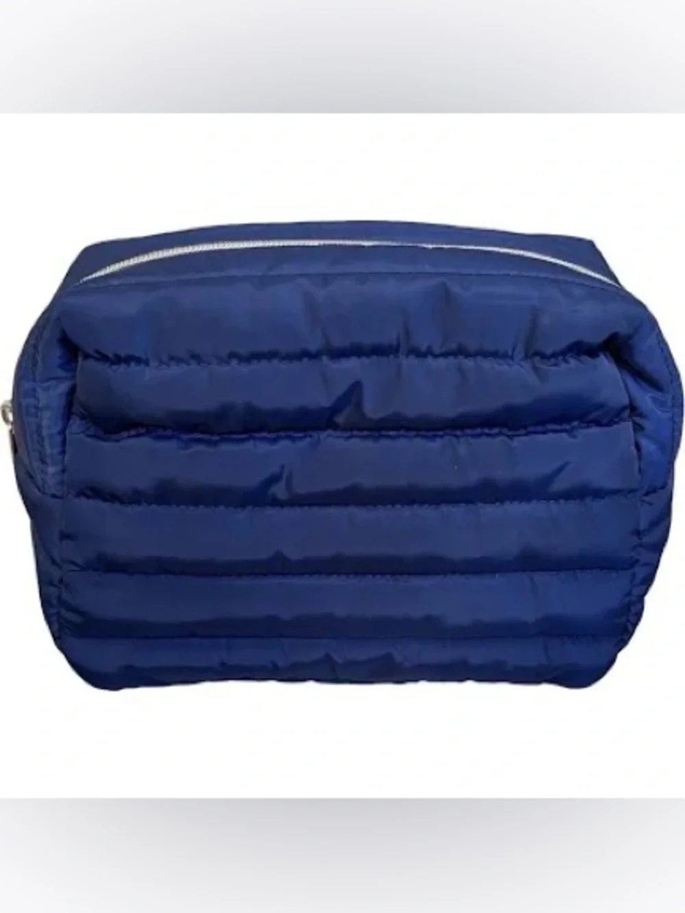 Sonia Kashuk Large Navy Blue Quilted Cosmetic Bag